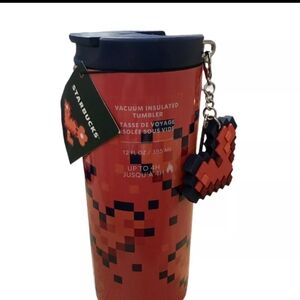 Starbucks 2025 Stainless Steel Vacuum Insulated Tumbler Hearts Pixel Valentines